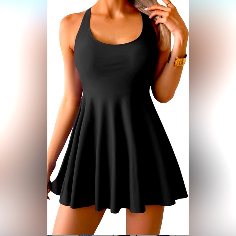 Adorable black swim dress size Large